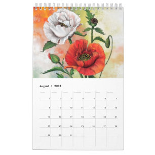 Calendário 12 Flores Mais Bonitas Imaginadas