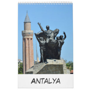 Calendário 12 meses Antalya, Turquia