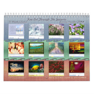 Calendário 12 meses de arte pelas estações