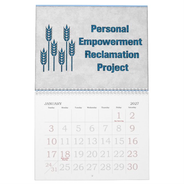 Calendário 12 meses do poder da mulher (Jan 2027)