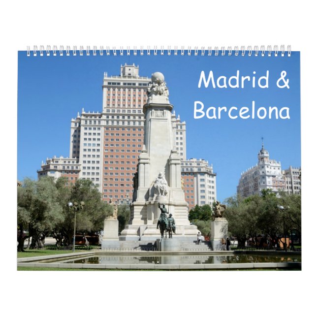 Calendário 12 meses Madrid e Barcelona (Capa)