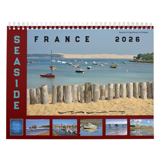 Calendário 12 month calendar of seaside of France (Capa)
