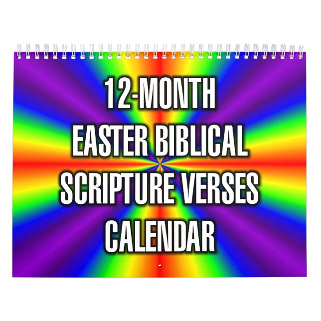 Calendário 12-Month Easter Biblical Scripture Verses (Capa)
