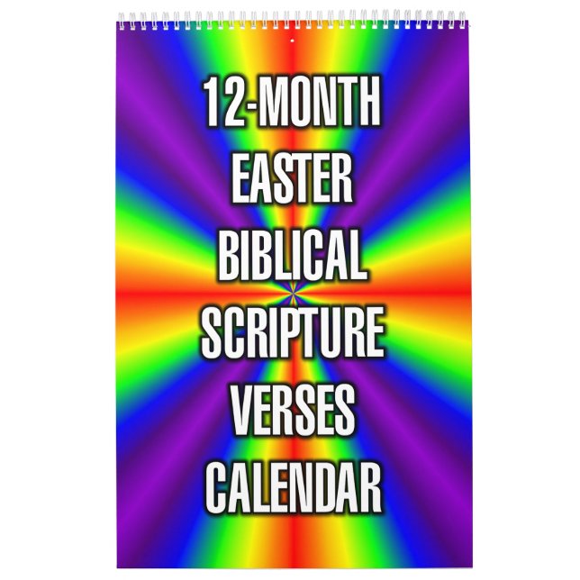 Calendário 12-Month Easter Biblical Scripture Verses (Capa)