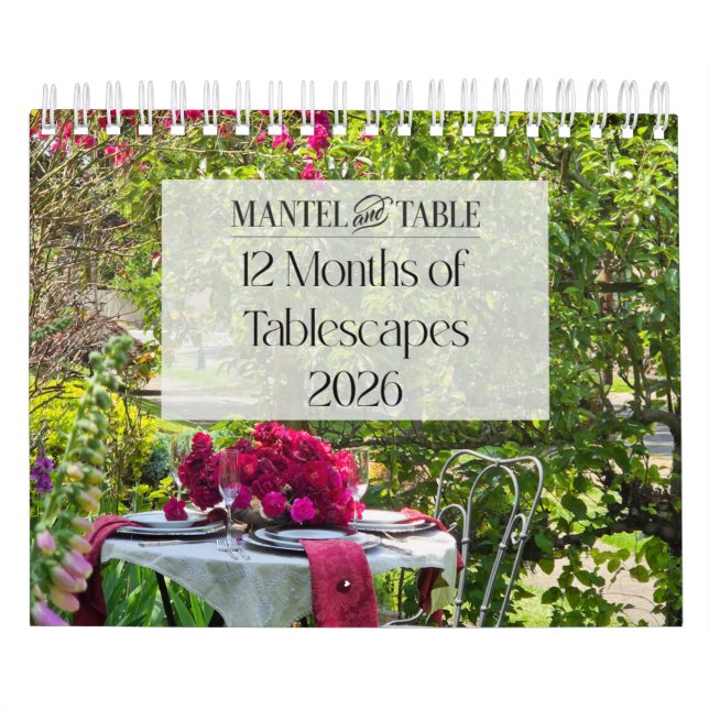 Calendário 12 Months of Tablescapes 2026 Calendar (Capa)