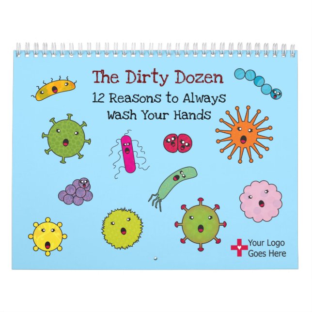 Calendário 12 Motivos para lavar as mãos incluem COVID (Capa)