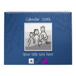 Calendário 13 Fotos pessoais e Texto personalizado 20XX