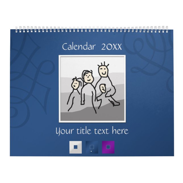 Calendário 13 Fotos pessoais e Texto personalizado 20XX (Capa)