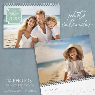 Calendário 14 Foto Cobertura Completa - Nome Art Deco Cunho