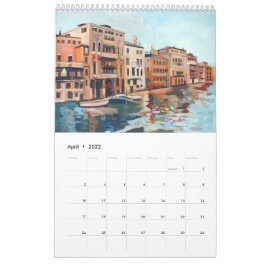 Calendário 14 Pinturas de Veneza, Itália