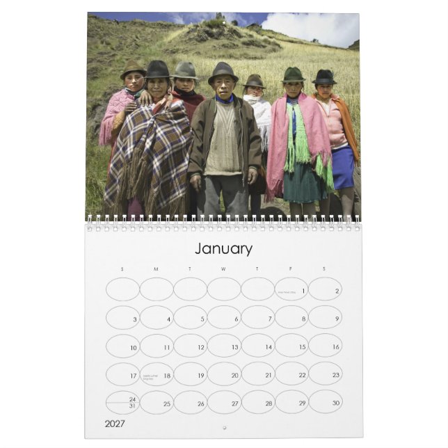 Calendário 17 dias em Equador (Jan 2027)