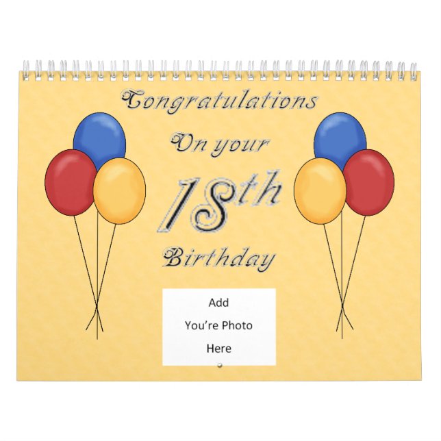 Calendário 18º Aniversário Memórias e Livro de Convidados (Capa)
