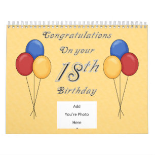Calendário 18º Aniversário Memórias e Livro de Convidados