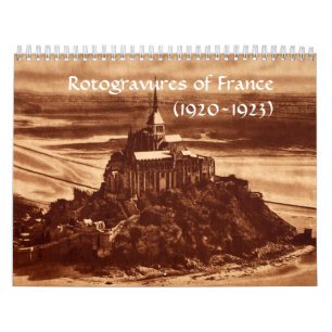 Calendário 1920 de Paris do Sepia de France dos Rotogravures