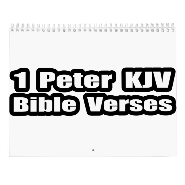 Calendário 1 Bíblia Peter KJV Versa Cotações (Verso)