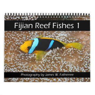Calendário 1 dos Peixes de Recifes Fijianos