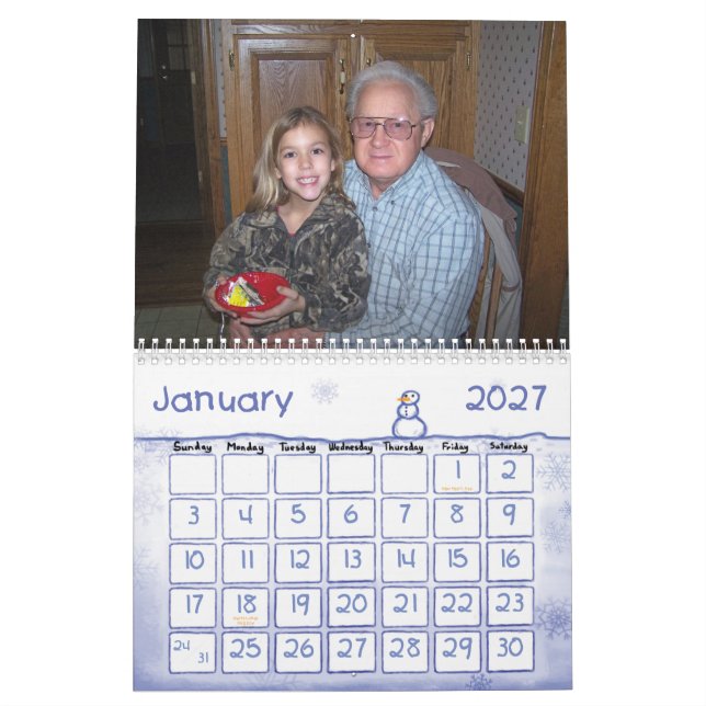 Calendário 2007 da família do canhão (Jan 2027)