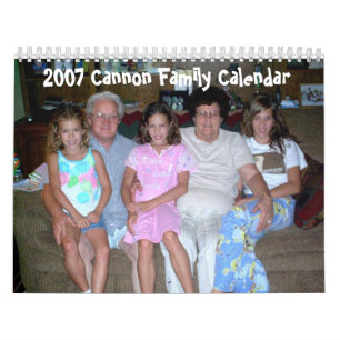 Calendário 2007 da família do canhão