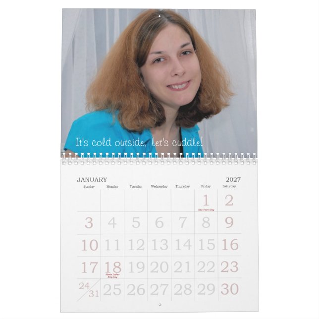 Calendário 2008 apenas para você de mim (Jan 2027)