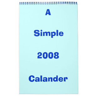 Calendário 2008, Calander, A, Simple