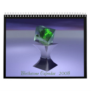 Calendário 2008 de Birthstone