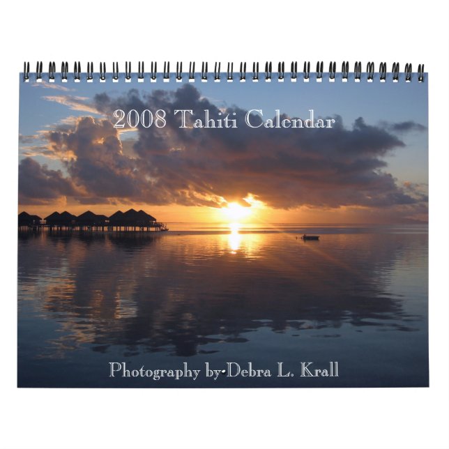 calendário 2008 ou 2009 de Tahiti (Capa)