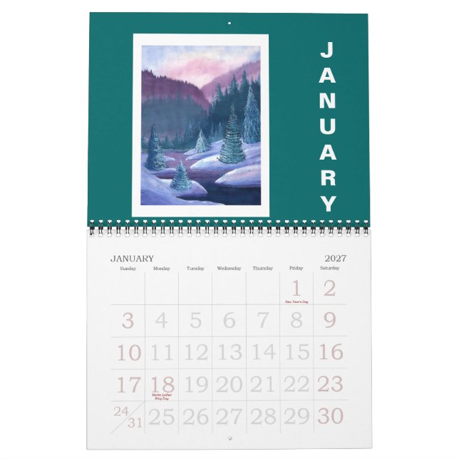 Calendário 2009 da carteira da arte (Jan 2027)