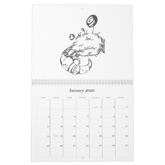 Calendário 2009 da criatura (Jan 2026)