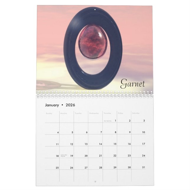 Calendário 2009 de Birthstone (actualizado) - (Jan 2026)