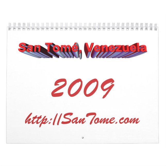 Calendário 2009 de San Tome (Capa)