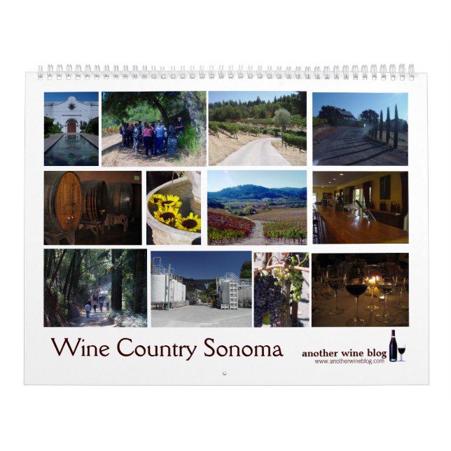 Calendário 2009 de Sonoma da região vinícola (AWB) (Capa)