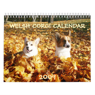 Calendário 2009 do Corgi de Galês