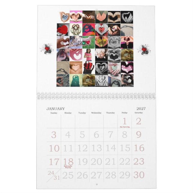 Calendário 2009, eu te amo (Jan 2027)