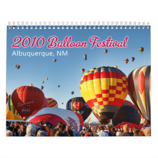 Calendário 2010 Albuquerque, festival do balão do nanômetro