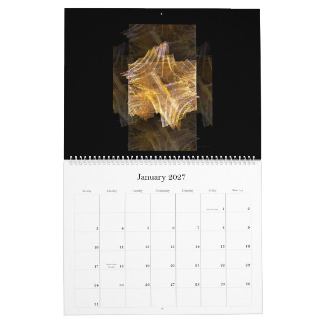 Calendário 2010 da coleção do Fractal (Jan 2027)