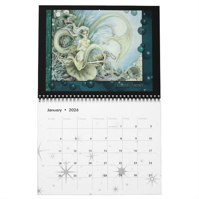 Calendário 2010 de Magick do país das fadas (Jan 2026)