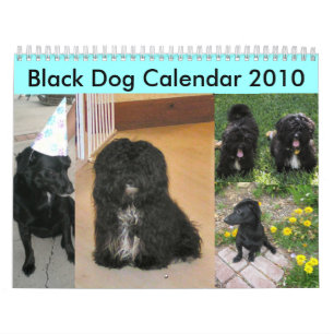 Calendário 2010 do cão preto