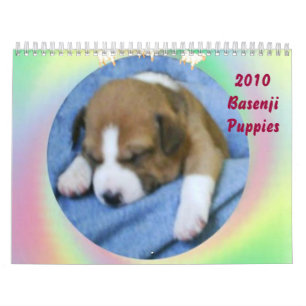 Calendário 2010 do filhote de cachorro de Basenji