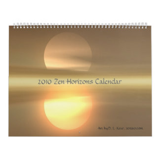 Calendário 2010 dos horizontes do zen