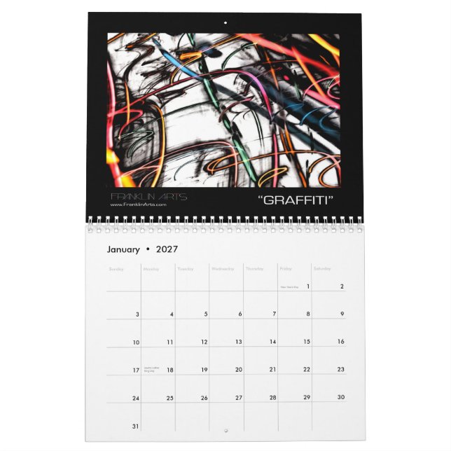 Calendário 2011 da arte abstracta (Jan 2027)