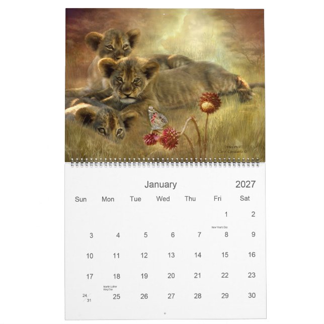 Calendário 2011 da arte de África (Jan 2027)