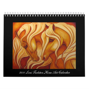 Calendário 2011 da arte do cavalo de Leni Tarleto