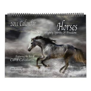Calendário 2011 da arte dos cavalos