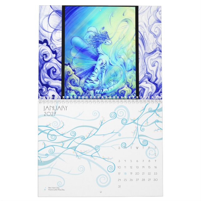 Calendário 2011 da fantasia (Jan 2027)