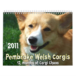 Calendário 2011 do Corgi de Galês do Pembroke