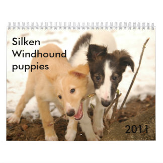 Calendário 2011 filhotes de cachorro macios de Windhound