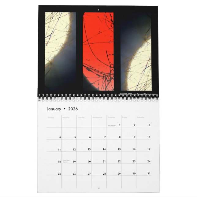 Calendário 2011 macro impressionista (Jan 2026)