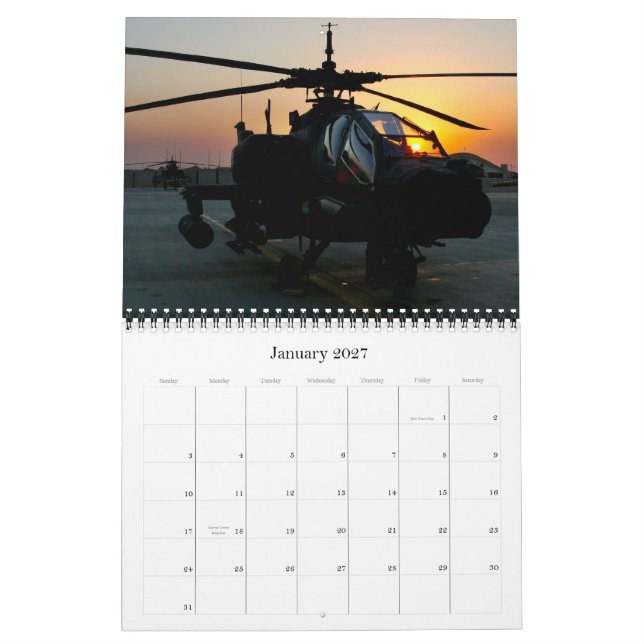 Calendário 2011 silhuetas militares (Jan 2027)