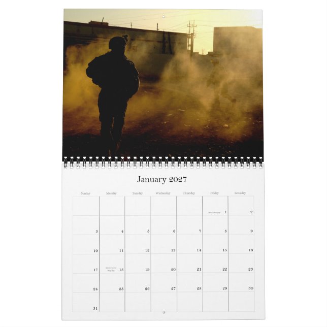 Calendário 2012 Abençoe nossas tropas (Jan 2027)