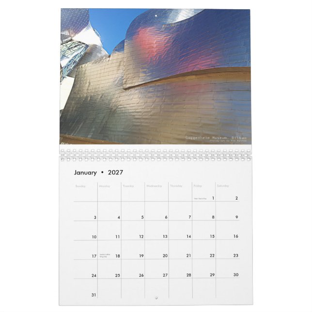 Calendário 2012 da arquitetura (Jan 2027)